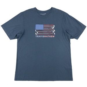 Travis Mathew T-Shirt Golf American Flag Men's 2XL